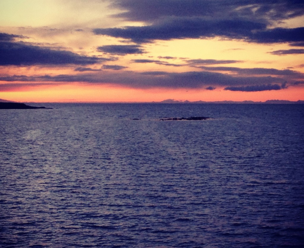 Iceland, Sunset, Ocean