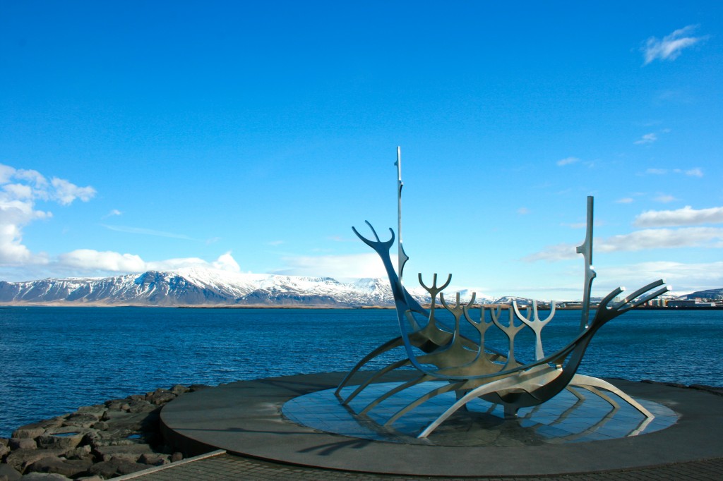 Iceland, Reykjavik, Sun Voyager, Esjan
