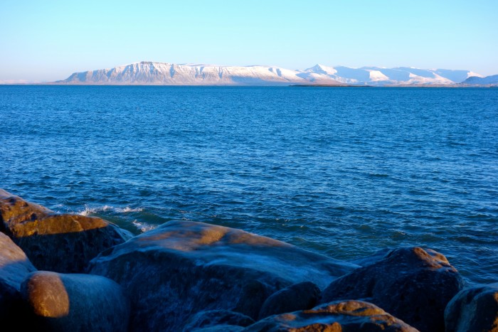 Sunny winter days in Iceland